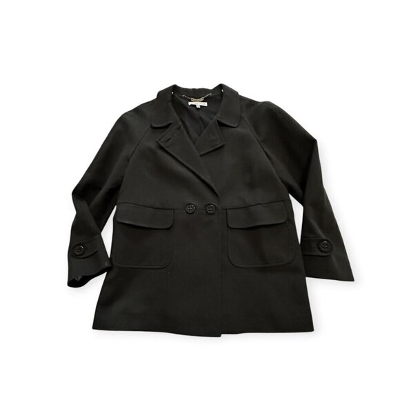 See by Chloe Black Cotton‎ Pea Coat/Jacket, Size US10/Italy 46 - Picture 5 of 16